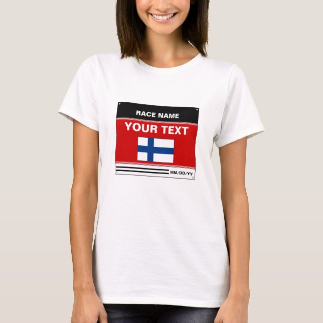 Custom Bib Number T-Shirt (Front)
