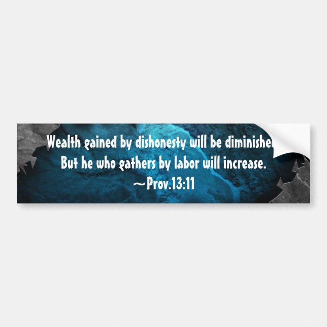 Custom Bible Verse Christian Bumper Sticker Decal (Front)