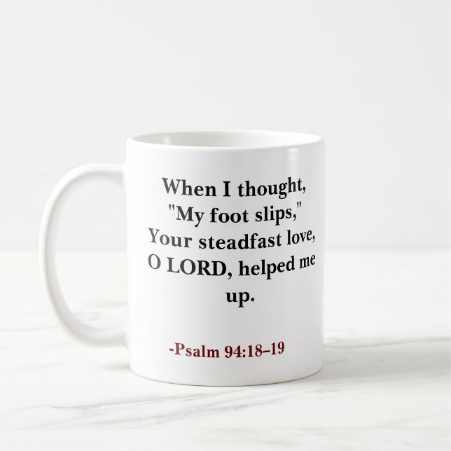 Custom bible verse Christian  Coffee Mug (Left)