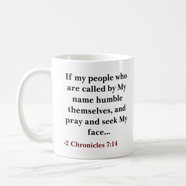 Custom bible verse Christian  Coffee Mug (Left)