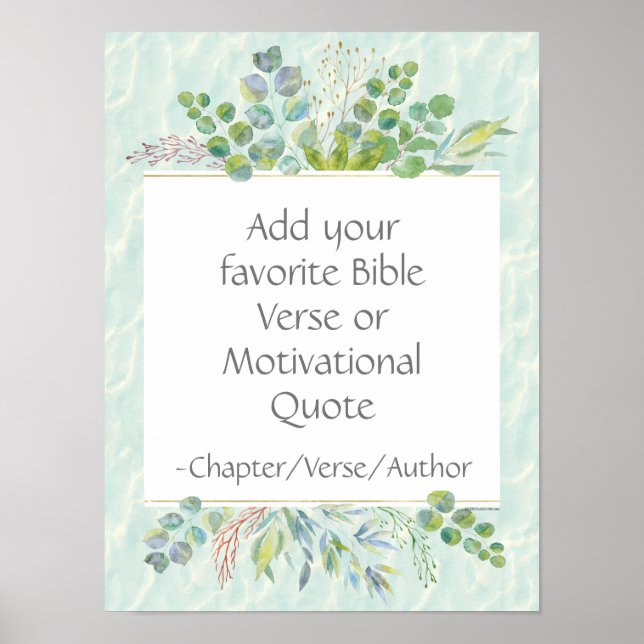 Custom Bible Verse Wall Decor Eucalyptus Leaf (Front)