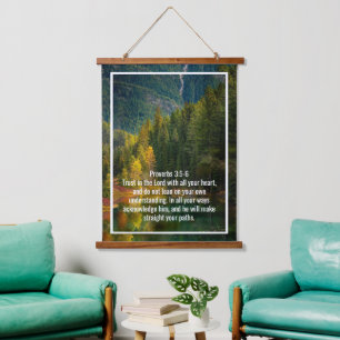 Custom bible verses quotes and personalized word hanging tapestry