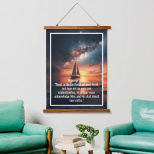 Custom bible verses quotes and personalized word hanging tapestry