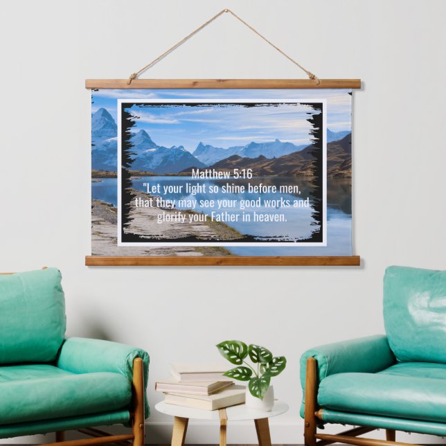 Custom bible verses quotes and personalized word  hanging tapestry (Living Room)