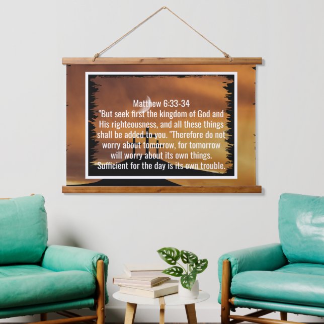 Custom bible verses quotes and personalized word  hanging tapestry (Living Room)