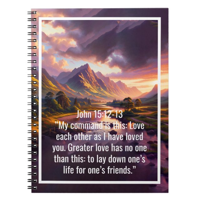 Custom bible verses quotes and personalized word  notebook (Front)