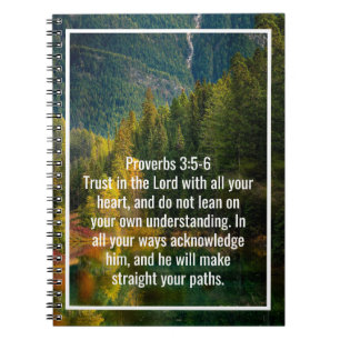 Custom bible verses quotes and personalized word  notebook