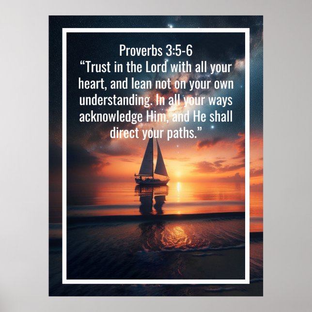 Custom bible verses quotes and personalized word  poster (Front)