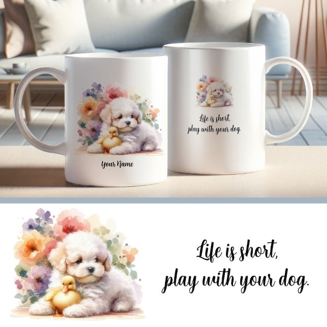 Custom Bichon Frise Mug with Inspirational Quote (Creator Uploaded)