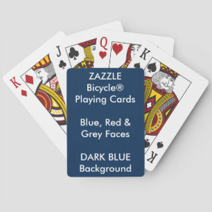 Custom Bicycle® Blue, Red, Grey Face Playing Cards