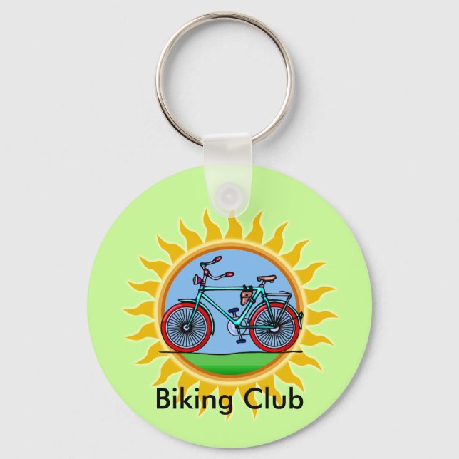 Custom Bicycling Club Logo Wear Keychain (Front)