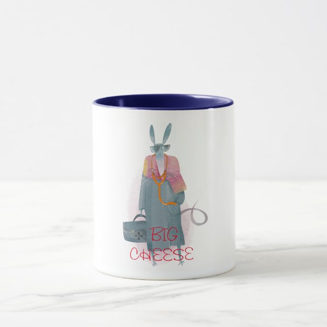 custom big cheese funny doctor medical pun humour mug (Center)