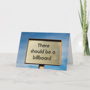 Custom Billboard Thank You Card