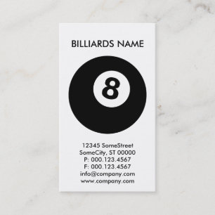 custom BILLIARDS business Card