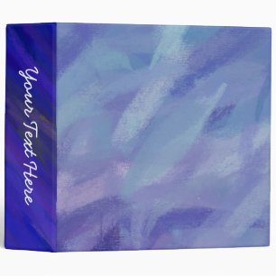 Custom Binder Blue Hand Paint Abstract Art Modern