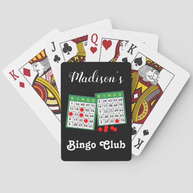 Custom Bingo Players Personalized Name Playing Cards (Back)