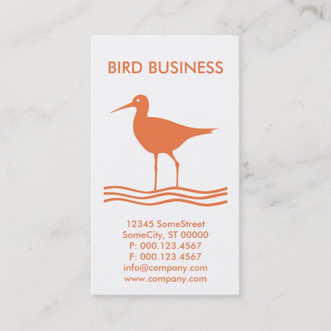 custom bird business card (Front)