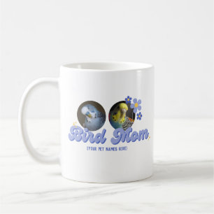 Custom "Bird Mom" Photo & Name Mug - Personalized 