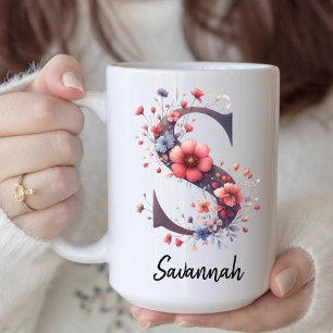 Custom Birth Flower Coffee Mug for Mom or Grandma