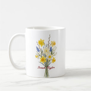 Custom Birth Flower Daffodil Personalized Mug
