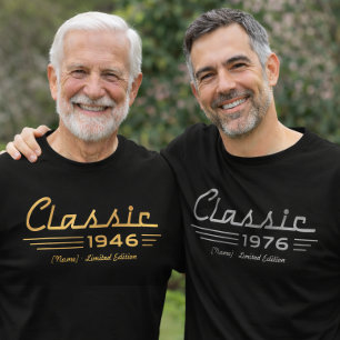 Custom Birth Year Shirt, Classic Car Style Vintage T-Shirt