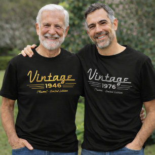 Custom Birth Year Shirt, Classic Car Style Vintage T-Shirt