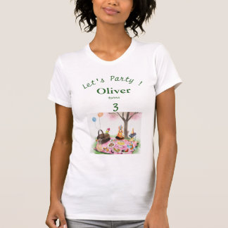 Custom Birthday Animals Kids Parent T-Shirt