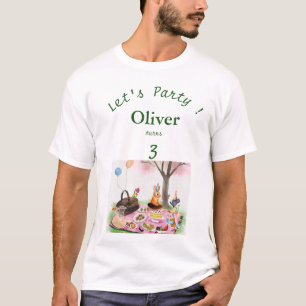 Custom Birthday Animals Kids Parent T-Shirt