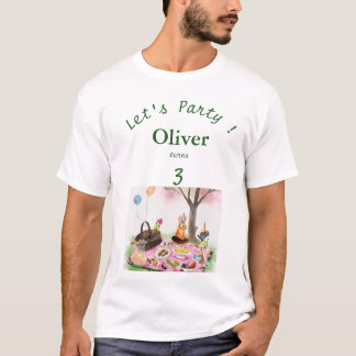 Custom Birthday Animals Kids Parent T-Shirt