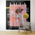 Custom Birthday Backdrop, Fashion Magazine Cover