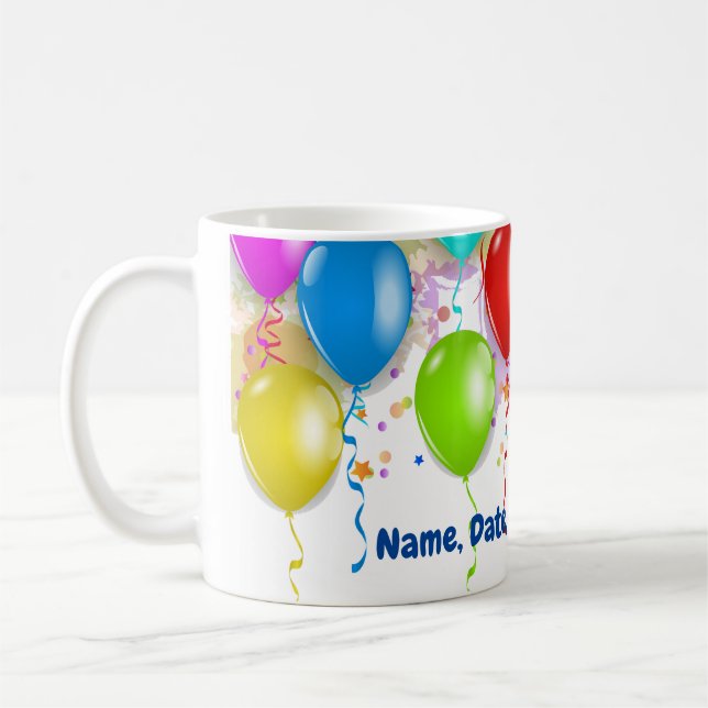 Custom Birthday Balloon Mug  (Left)