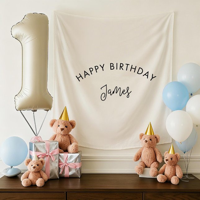 Custom Birthday Banner, Personalized Birthday Name Tapestry (Creator Uploaded)
