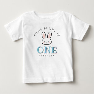 Custom Birthday Bunny Rabbit Face 1st Birthday Baby T-Shirt