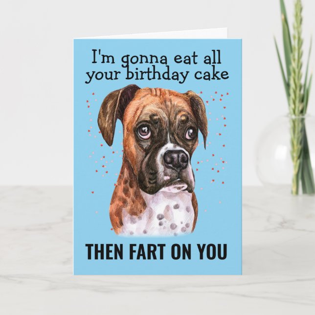 Custom Birthday Card from your Boxer (Front)