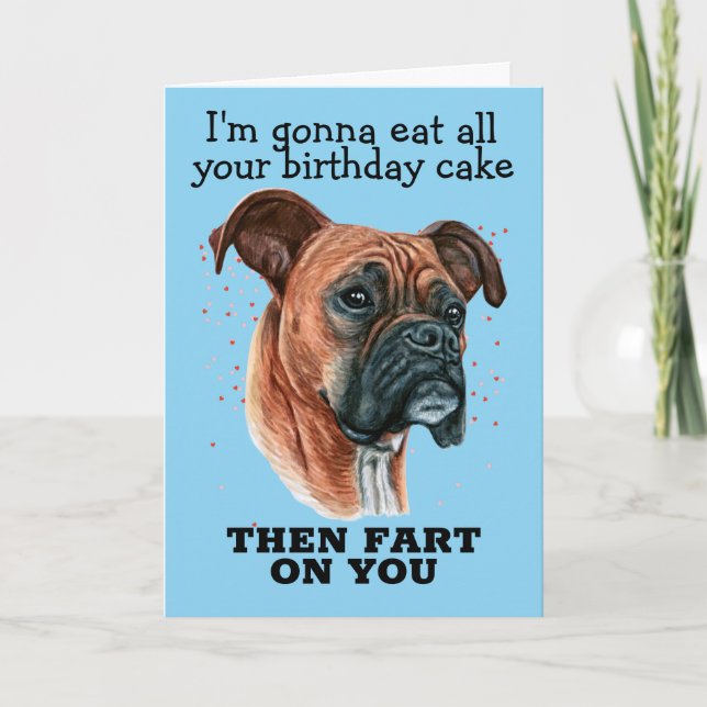 Custom Birthday Card from your Boxer (Front)