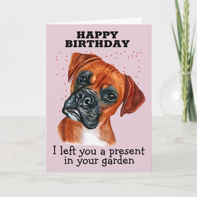 Custom Birthday Card from your Boxer (Front)
