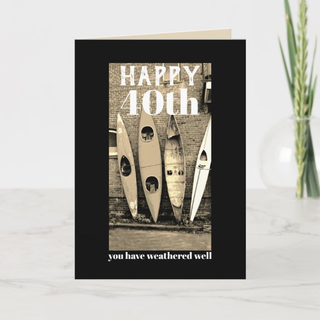 custom Birthday card humour kayak personalize (Front)