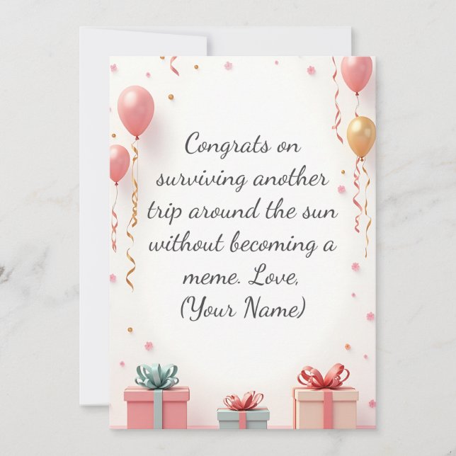Custom Birthday Card - Personalized Greeting with  (Front)