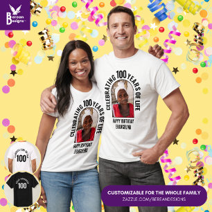 Custom Birthday Celebration Matching Family Photo T-Shirt