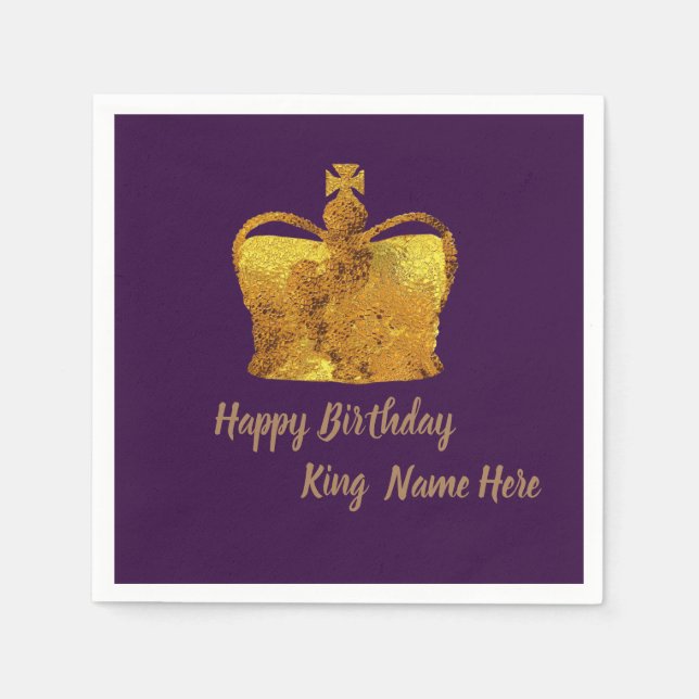 Custom Birthday Cocktail Napkin (Front)