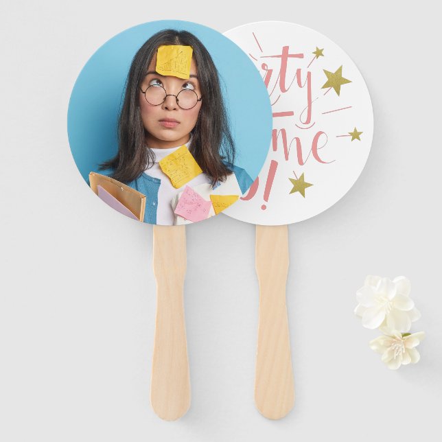 Custom Birthday Fan Faces  (Front and Back)