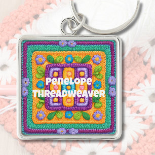 Custom Birthday Gifts for Crocheters Mom Grandma Keychain