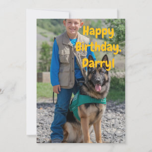 Custom Birthday Greeting for a Boy and His German  Invitation