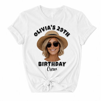 Custom Birthday Head Photo | Party Crew T-Shirt