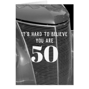 custom Birthday humour classic car to personalize