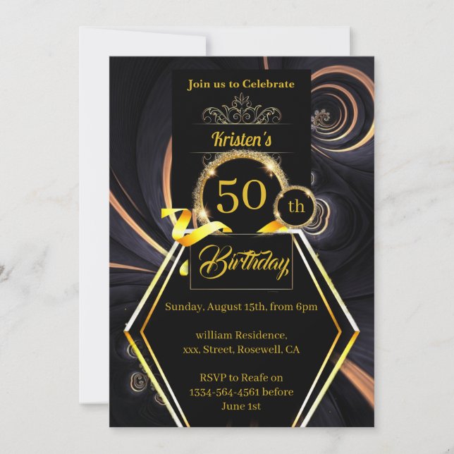 Custom Birthday Invitation (Front)