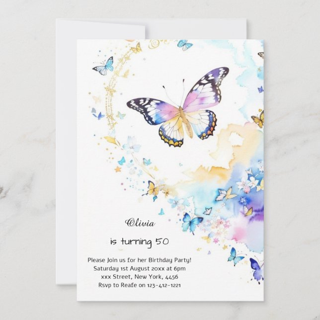 Custom Birthday Invitation (Front)