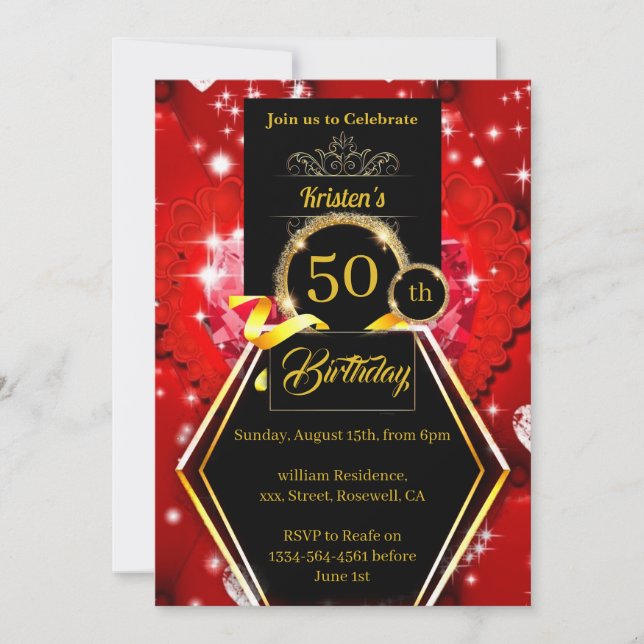 Custom Birthday Invitation (Front)