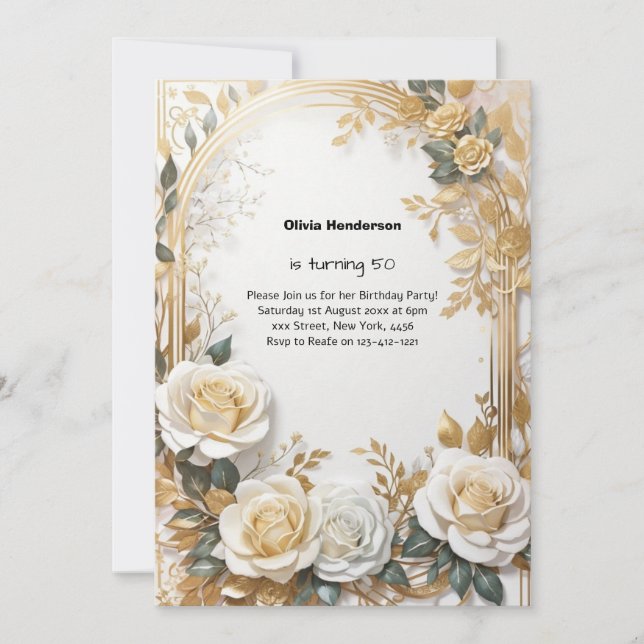 Custom Birthday Invitation (Front)