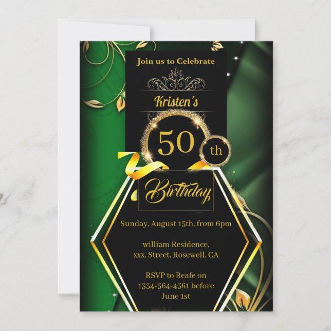 Custom Birthday Invitation (Front)